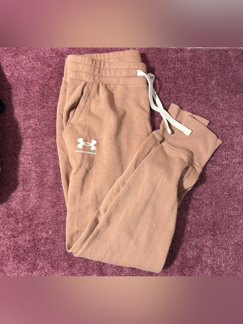 Under Armour Womans Dusty Pink Jogger Sweatpants